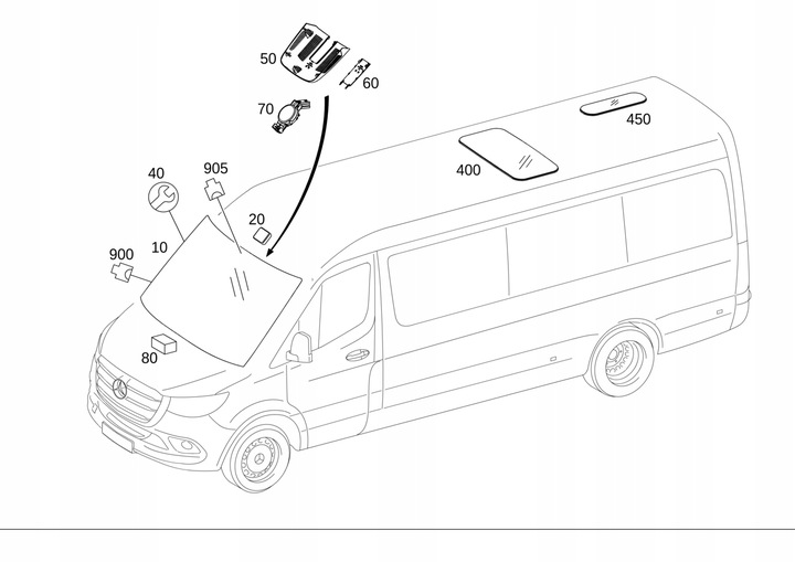 фото №1, Скло передня mercedes sprinter w907