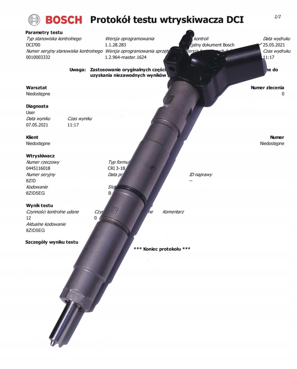 фото №1, Форсунки wtryskiwcz kia hyundai 0445116018