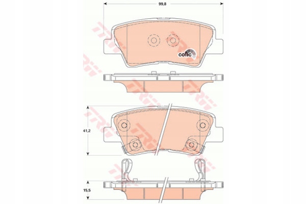 фото №16, Гальмівні колодки ham. hyundai t. tuscon/sonata 04-/opirus/soul/ssangyong 10- дивись