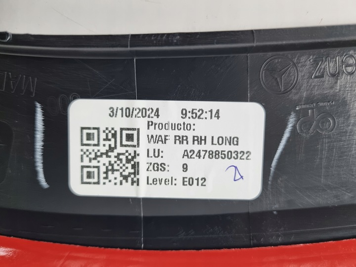 фото №9, Mercedes glb w247 планка накладка крила задня права зад a2478850322