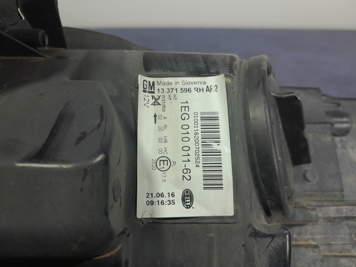 фото №11, Opel astra j лампа фара правые перед переднее eu 13371596