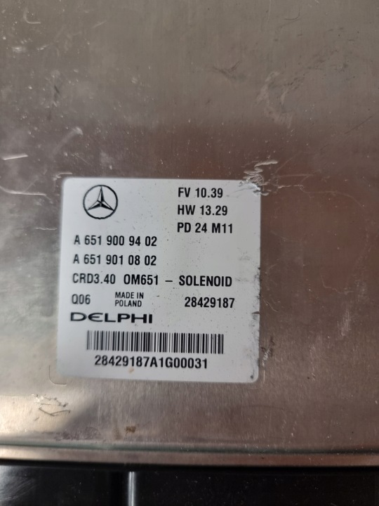 фото №8, Mercedes-benz a-klasa w176 1.8 cdi блок управления двигателем (эбу, компьютер двигателя) a6519009402