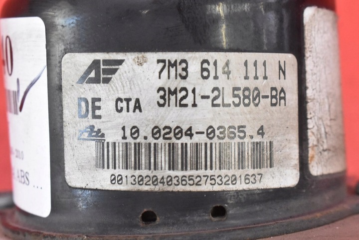 фото №9, Насос abs 7m3614111n 3m21-2l580-ba 10.0204-0365.4 seat alhambra 1 i 1.9 tdi