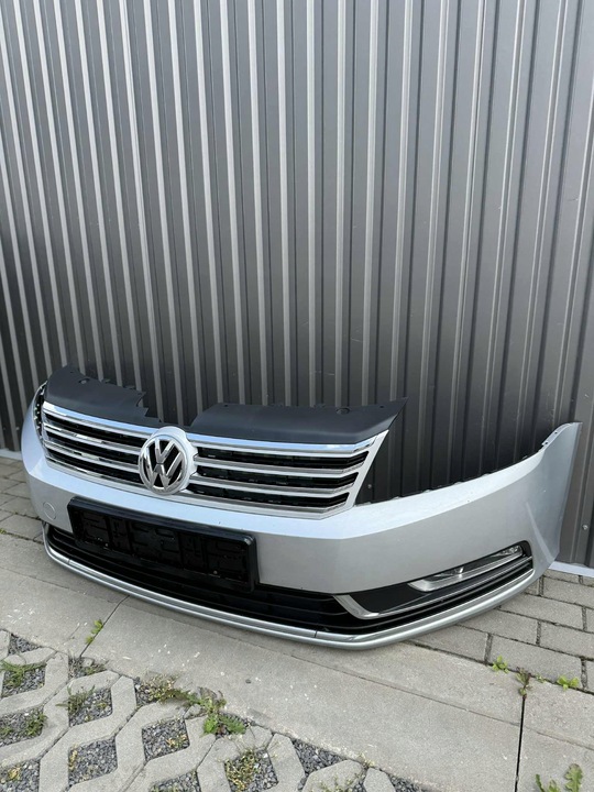фото №8, Vw passat b7 бампер перед переднее комплектный противотуманные фары la7w решётка радиатора 10-14
