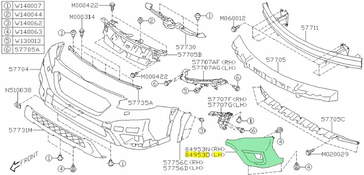 фото №1, Рамка галоген левая subaru outback оригинал 2020-