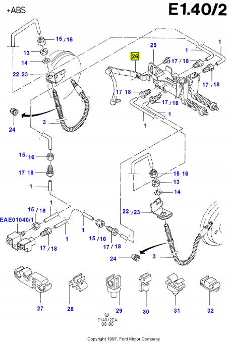 фото №8, Кронштейн, кронштейн шланг гальмівні ford escort/orion 1990-1995 oem номер 6588816