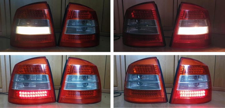 фото №14, Opel astra g 2 ii лампы зад задние тонированный led четкий podobnedo lexmaul
