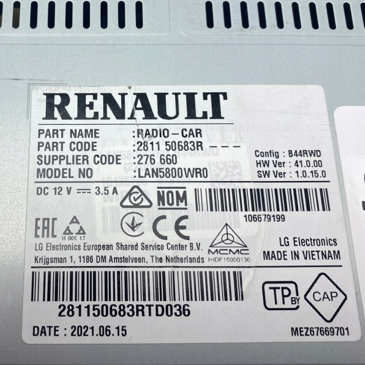 фото №10, Нове oem номер магнітола навігація usb carplay андроїд dacia 281150683r