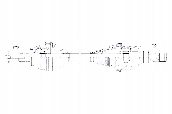 фото №11, Піввісь привідна ford eng.2.2tdci mondeo iv 08- s-max galaxy 08- ліва