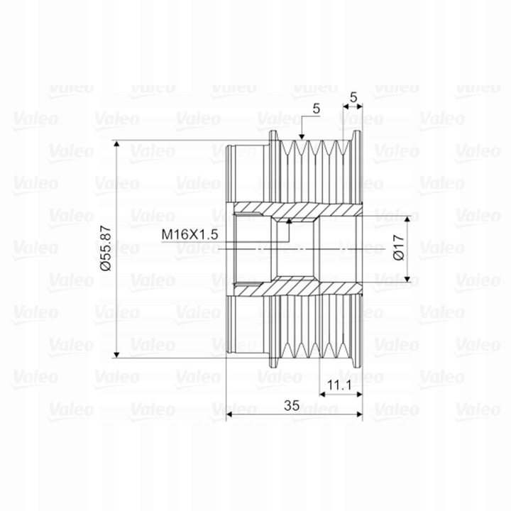 фото №16, Valeo 588008 генератор - сцепление jednokierunkowe