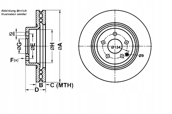фото №1, Ate диски тормозные 2szt mercedes перед c219 w211
