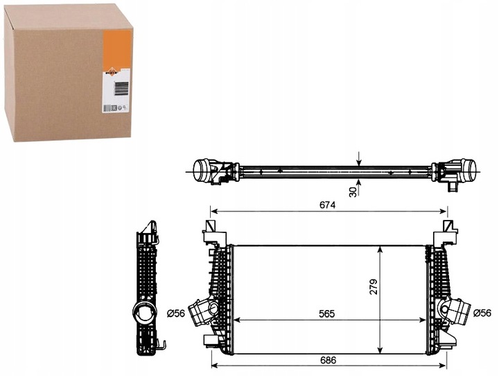 фото №1, Интеркулер opel astra j 1.4 1.6turbo, 1.3cdti, 1.