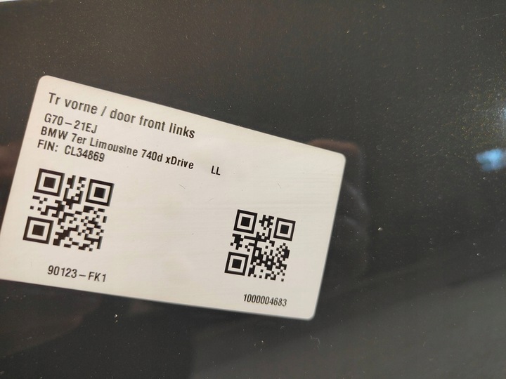 фото №9, Дверь левый перед левая передние bmw 7 g70 c36 dravitgrau