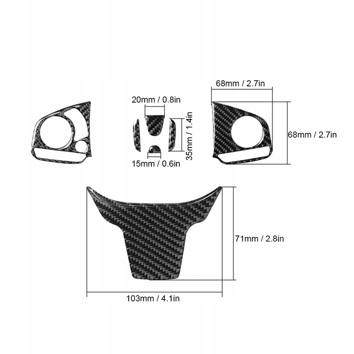 фото №10, Наклейка na рули honda civic 10th fc/fk