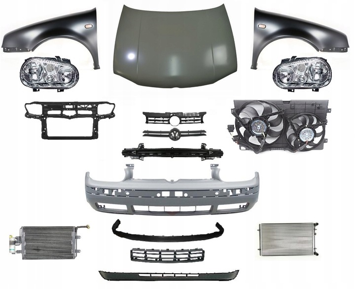 фото №1, Golf 4 iv перед капот бампер pas лампа крыло