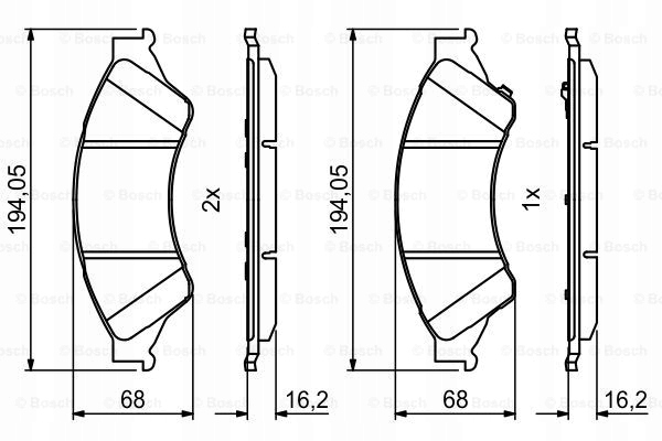 фото №16, Тормозные колодки тормозные перед bosch 0986494791 1723538 ford ranger 11