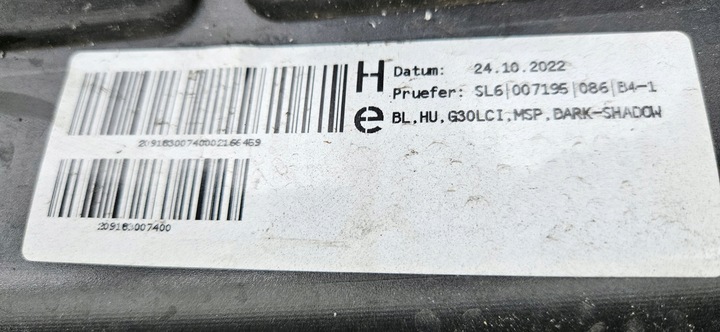 фото №14, Бампер bmw 5 g31 lci рестайлінг 2020- універсал м-пакет зад pdc задній