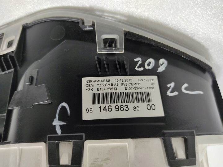 фото №10, Спидометр peugeot 208 i 1.2 vti 9814696380 9814039880 2012-2019 европа