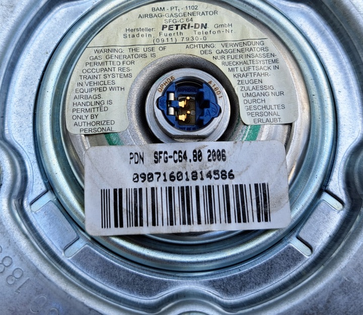 фото №5, Vw touran подушка водителя 1t0880201a