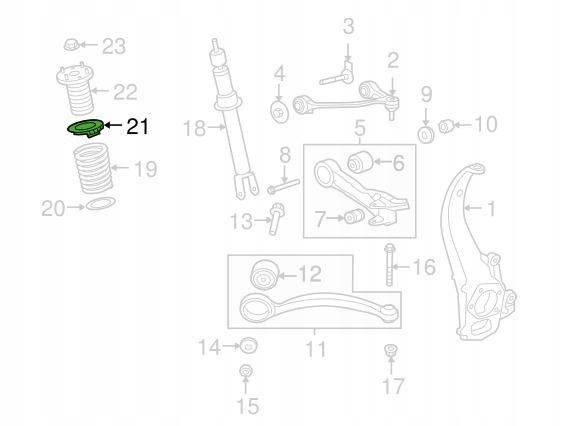 фото №6, Jaguar xf xfr s-type wiosna изолятор оригинальная запчасть c2z15891