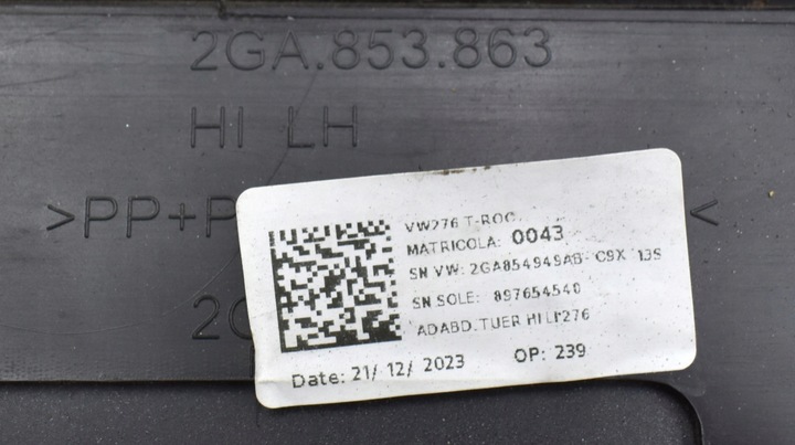фото №7, Vw t-roc 2ga r line планка двері лівих перед зад org 2ga853719a 2ga853863