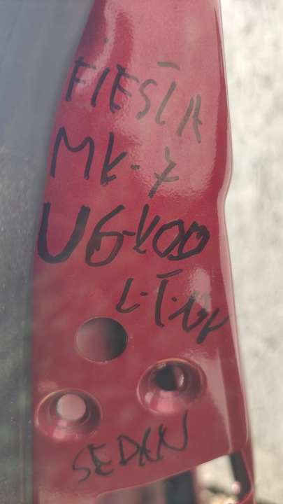 фото №9, Дверь левый зад левая задние ford fiesta mk7 sedan usa 13год код краски u6