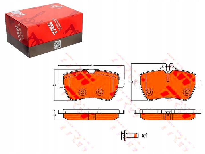 фото №1, Тормозные колодки тормозные mercedes зад w222 c217 r231 12- t