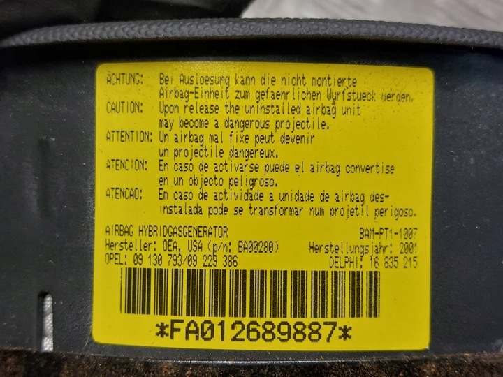 фото №9, Кермо + подушка opel corsa c combo c 9191942 09130793