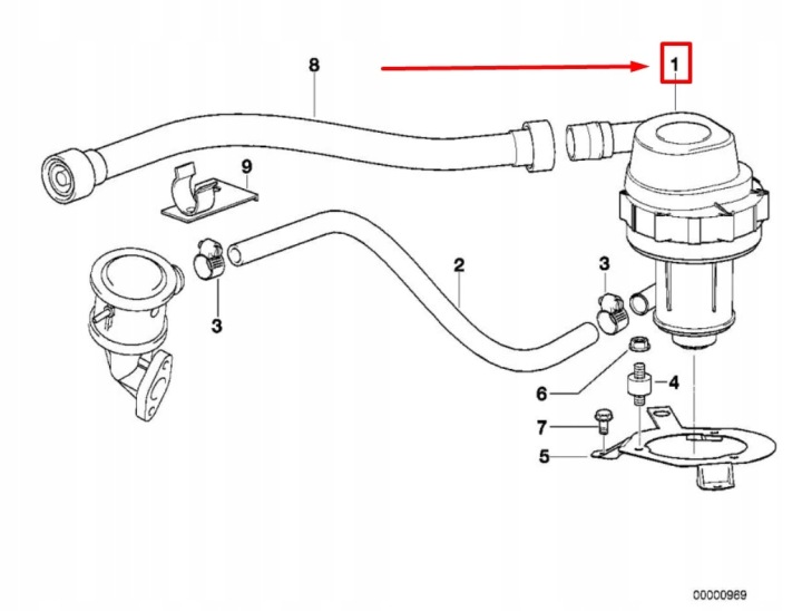 фото №9, Bmw 3 compact e36 насос паливна рейка  повітря вторинного 11721744490 1744490