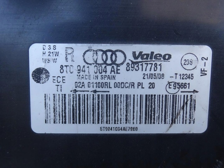 фото №9, Audi a5 8t лампа права перед передня bixenon перетворювач 8t0941004ae