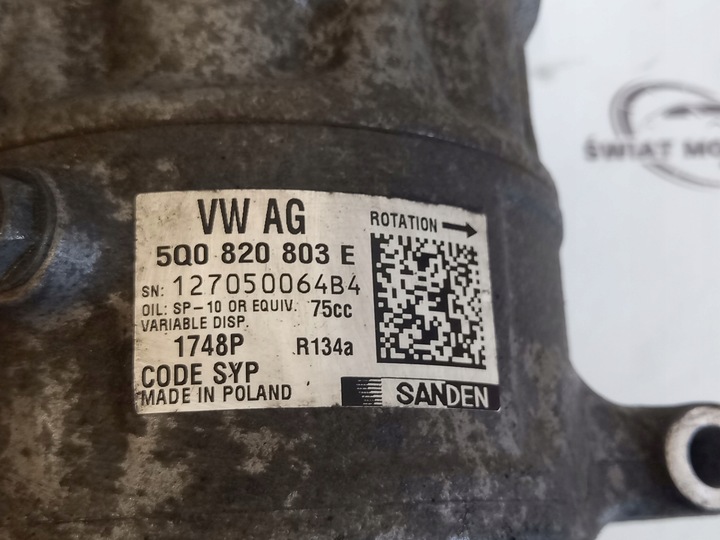 фото №7, Vw seat skoda компрессор кондиционера 5q0820803e