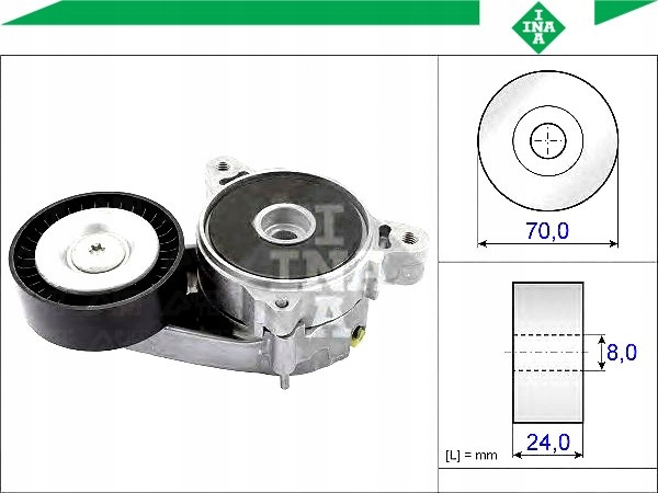 фото №2, Schaeffler ina 534 0361 10 натягувач ремінь клиновий багаторівнева