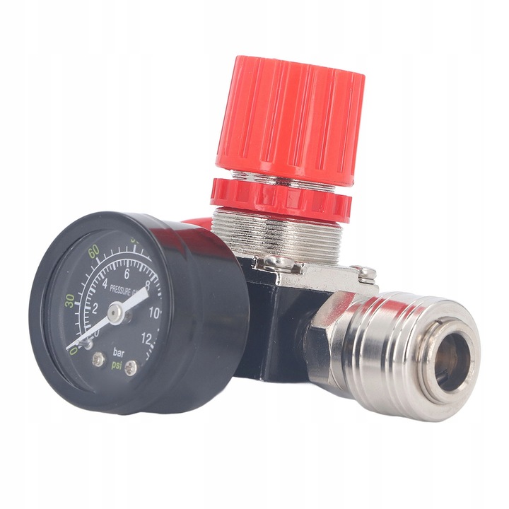 фото №7, Набір регулятор компресора повітря з манометр клапан 4-дорожній 0–180