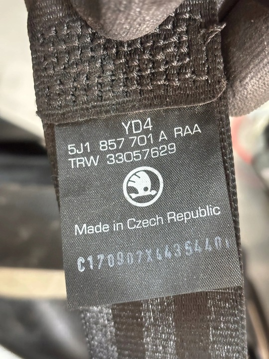фото №15, Комплект подушка безпеки подушки ремені skoda fabia ii 2 roomster 5j0880201d eu