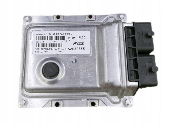 фото №1, Блок управления fiat panda 1.2 52032655 9gf.th + программирование