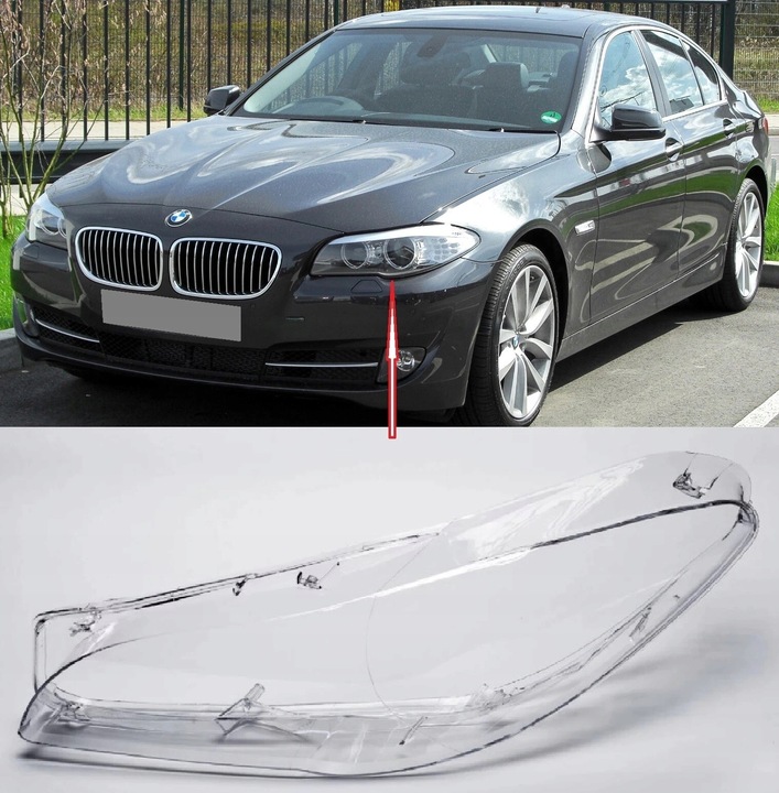 фото №3, Защита стекло фара плафон лампы bmw 5 f10 f11 ксенон led 2009-2017 левая