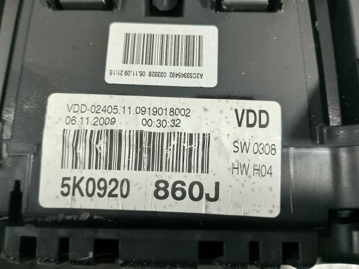 фото №11, Спідометр  vw golf vi 5k0920860j 5k0920860j 1.6 tdi