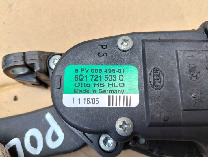 фото №5, Polo 9n fox ibiza fabia потенціометр газу 6q1721503c