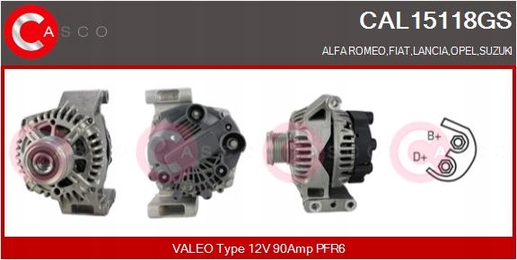фото №1, Генератор 12v 90a casco cal15118gs