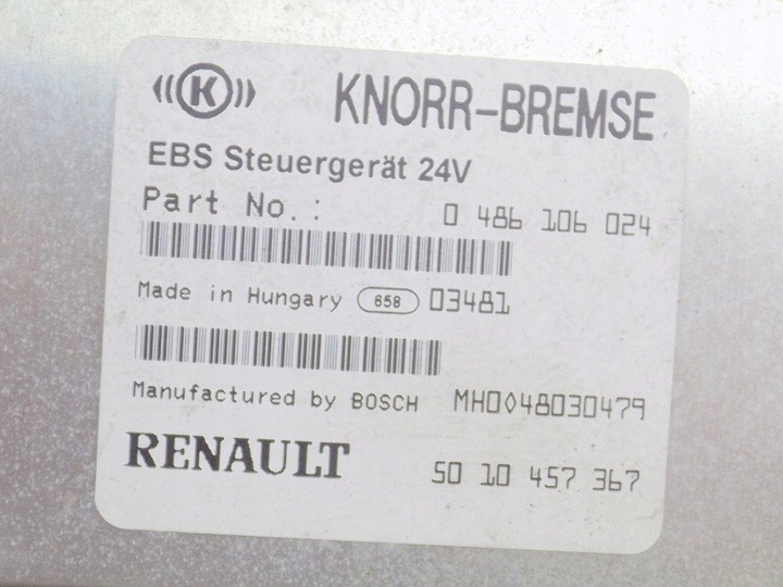 фото №4, Renault premium 420dci 04r блок управления 0486106024