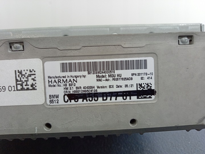 фото №6, Bmw x3 g01 g02 lci радіо навігація mgu 5a59169