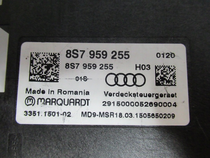 фото №5, Audi tt 8s модуль блок керування дах 8s7959255
