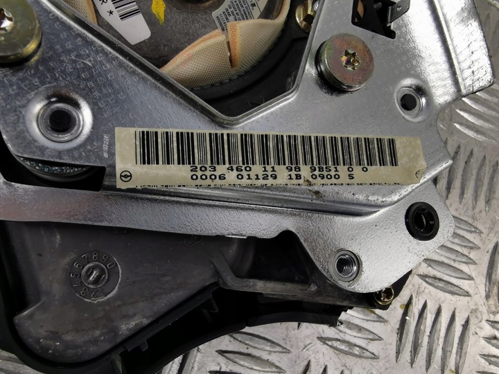 фото №9, Mercedes c клас w203 кермо чорна шкіра подушка безпеки подушка a2034600903