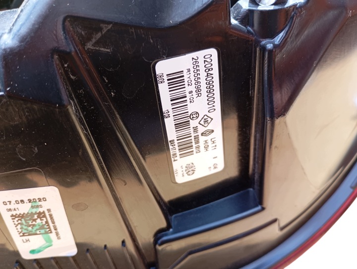 фото №7, Фара ліве зад w крило renault captur ii oem номер 265555698r європа