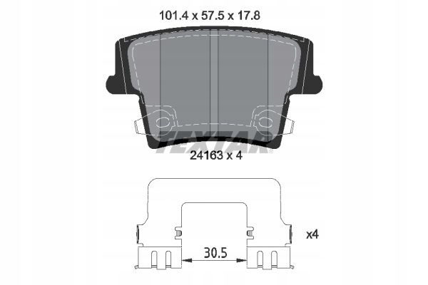 фото №10, Тормозные колодки ham. chrysler t. 300 c 2.7- 6.0 04- textar 2416303