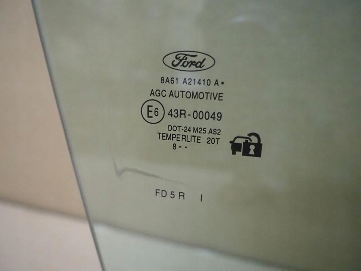 фото №2, Скло двері праві правий перед передні ford fiesta mk7 2008