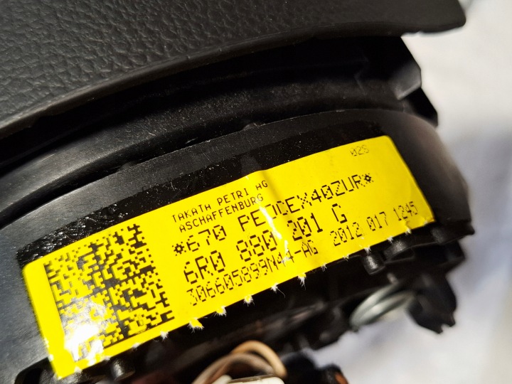 фото №13, Подушка  подушки подушка водія пасажира датчик vw polo v 5 6r0 2009-2013