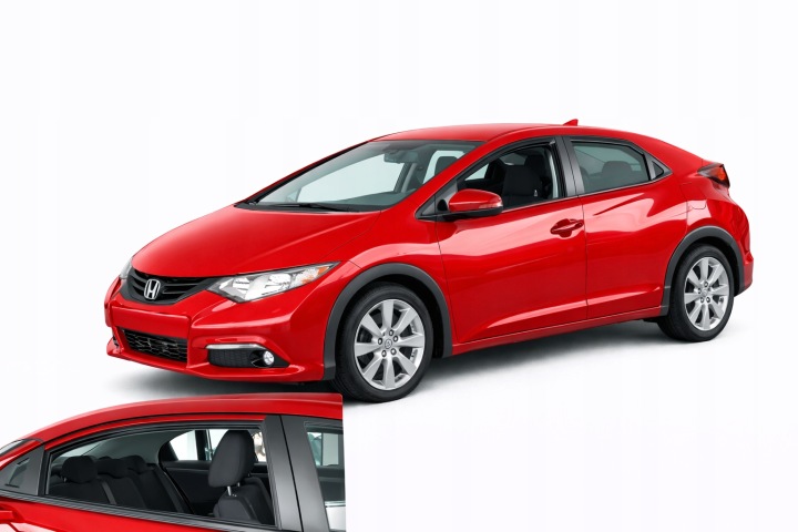 фото №16, Ветровики стекло heko защитные накладки honda civic ix 5d 2012-2016 htb 4szt.