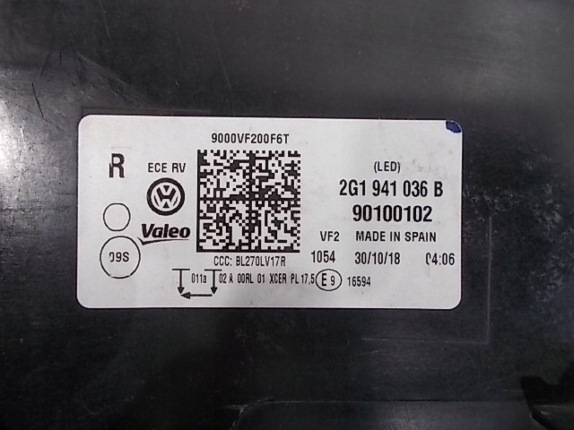 фото №11, Vw polo 2g 17-23 повний led фара права org !
