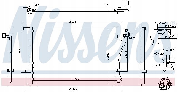 фото №13, Радиатор кондиционера nissens 941144 976061j010 hyundai
